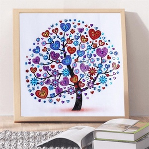 Pintura de diamantes de cristal 5d de Arte de pared de lienzo de árbol de corazón para decoración del hogar - Product Image 3