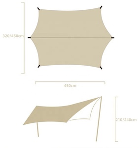Hamac léger imperméable à l'eau, anti-pluie, housse de bâche, <span class=keywords><strong>tente</strong></span>, abri pour Camping, voyage en plein air - Product Image 6