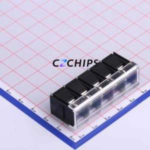 KF48C-9.5-5P Barrier Terminal Block Through hole Component (THT),P=9.5mm Connector With Cover Plate 9.5mm 1x5P Straight Pin - Product Image 1