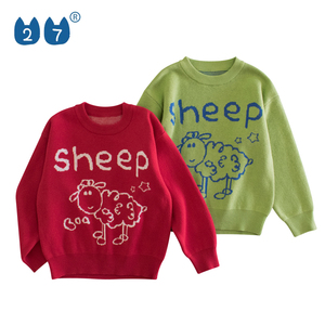 Automne Hiver Haute Qualité Doux Et Confortable Col Ras Du Cou Lâche Mignon <span class=keywords><strong>Fille</strong></span> <span class=keywords><strong>Pull</strong></span> - Product Image 1