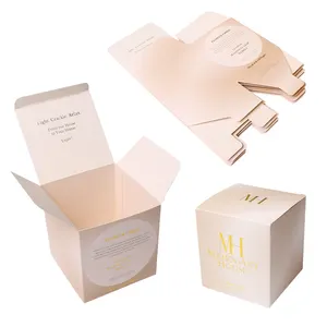 packaging with logo for paper tube box candle jar with lid and box packaging natural vegan candles gift box