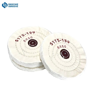 DNSCHIE <span class=keywords><strong>Dnx</strong></span> ขายดี ล้อขัดผ้าฝ้ายขนาด 5 นิ้ว 6 นิ้ว สำหรับขัดเงาและขัดผิว OEM ความแข็งปานกลาง หนา 12 มม. - Product Image 1
