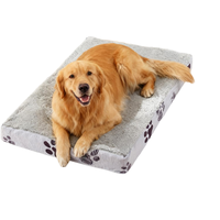 Petopia Maßgefertigtes Extra Großes Orthopädisches Hundebett aus Samt, Cord und Seide mit Fester Füllung, Atmungsaktiv, Rechteckig, Baumwolle-Leinen, Abnehmbarer Bezug