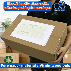 Sobre de Papel Glassine Biodegradable con Cierre Autoadhesivo para Lista de Empaque |   Envío Ecológico Reciclable Sin Plástico, Documento Personalizado - Product Image 2