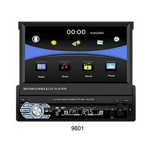 1 Din Retractable Screen Stereo HD Multimedia 7 Inch Wireless Carplay TV <b>Dvd</b> Car MP3/MP5 <b>Player</b> - Product Image 1