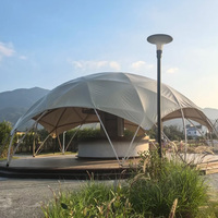 Tente d'extérieur moderne et luxueuse en PVC, en forme de dôme, modulaire, résistante aux UV, ignifuge M2/B1, durée de vie de 10 ans