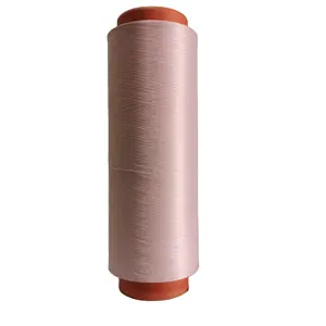 Geri dönüşümlü DTY HIM SD 150D/144F ham beyaz deposu boyalı eko doğal polyester iplik GRS OEKO sertifikası denim örme kumaş