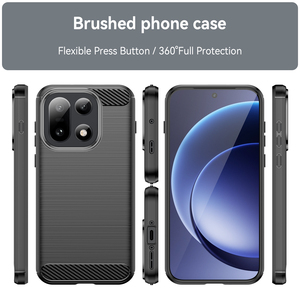 Coque de téléphone professionnelle pour <span class=keywords><strong>OnePlus</strong></span> 15, texture carbone brossé, antichoc, en gel TPU souple, pour <span class=keywords><strong>OnePlus</strong></span> 15T 15R - Product Image 2