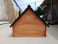Abri de jardin extérieur pliable en bois de style moderne pour robot tondeuse à gazon avec toit amovible