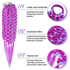 Colas <span class=keywords><strong>de</strong></span> Caballo <span class=keywords><strong>de</strong></span> Color Morado con Diseño <span class=keywords><strong>de</strong></span> Espina <span class=keywords><strong>de</strong></span> Pescado para <span class=keywords><strong>Ni</strong></span>ñas, Personalizables, Precio al por Mayor, Trenzas para <span class=keywords><strong>Ni</strong></span>ñas - Product Image 4