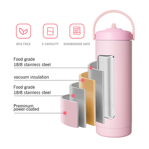 Botella de agua para bicicleta deportiva-18/36/64oz sin BPA 18/8 Acero inoxidable doble pared aislado al vacío caliente y frío 24H termo deportivo - Product Image 6