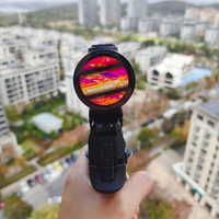 Caméra thermique miniature ronde OEM 256x192 avec écran tactile et personnalisation de la marque pour les distributeurs d'optiques d'extérieur