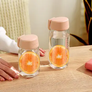 Portable Student Plastic Filter Water Bottle Strainer Tumbler Sports Bottle Tea Cup Strap Scale Plastic Cup