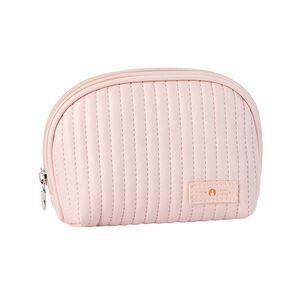 Trousse de Toilette de Voyage Demi-Lune Personnalisée en Cuir Végétalien, Pochette à Maquillage Tendance avec Fermeture Éclair, Fabriquée en Polyester Durable - Product Image 2