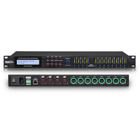 Système de sonorisation PA en métal de qualité supérieure, 4 entrées, 8 sorties, système de gestion des enceintes DSP avec audio haute résolution et design portable