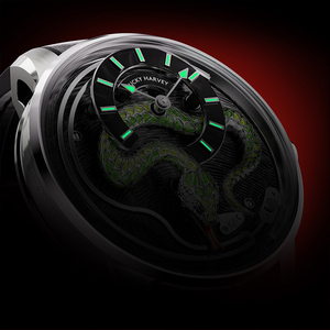 Montre mécanique automatique de luxe pour homme Lucky Harvey avec cadran émaillé serpent, tourbillon et squelette - Product Image 4