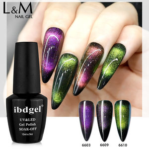 เจลทาเล็บแบบลอกออกได้ <span class=keywords><strong>Ibdgel</strong></span> Soak Off UV 9D Cat Eye Gel Polish 5D Magnetic Gel ผลิตโดยโรงงาน รับผลิตแบรนด์ส่วนตัว - Product Image 1