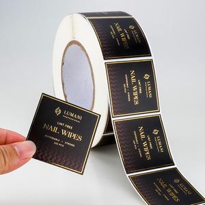 Liquid Gold Conditioner 250ML Gold Foil Label Rectangular PET Self-Adhesive Cosmetic Packaging <b>Sticker</b> - Product Image 3