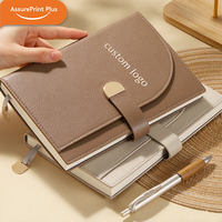 Carnet de notes personnalisé A5 en similicuir grainé PVC avec boucle magnétique et porte-stylo pour entreprises et collectivités