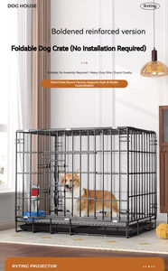 Cage à chien en fil métallique empilable classique pliable en gros, cage pour animaux de compagnie, boîte - Product Image 3