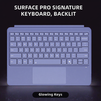 Keyboard Mini LED Nirkabel Ultra Hemat Daya untuk iPad Pro 11-inci Generasi ke-6 2024 dengan Penggantian Baterai Kancing