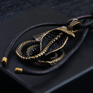 Cobra Keychain Alloy Metal Pendant Bronze Silver <b>Car</b> <b>Key</b> Accessory Retro Snake Design <b>Key</b> <b>Ring</b> Spring 2024 Yiwu Origin - Product Image 2