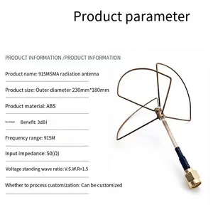 Factory Direct Sales Customizable GRC FPV 900M 1.2G 1.2GHz Clover Leaf Aircraft Model Terminal 2.4G SMA Radiation Antenna