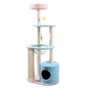 Venta al por mayor de fábrica: Árbol rascador para gatos, divertido centro de actividades para gatos, cama para gatos, estructura grande integrada para gatos, rascador de sisal, centro de actividades multifuncional para gatos. - Product Image 5