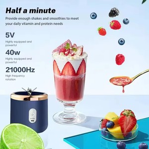 Espremedor elétrico sem fio portátil 6 lâminas USB Mini carregamento Smoothie <span class=keywords><strong>Blender</strong></span> frutas Squeezer Ice Crush Cup Smart Kitchen Tool - Product Image 6