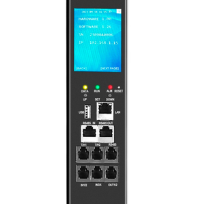 OEM PDU akses jarak jauh yang dipasang di rak 42-port untuk pusat Data dengan Modbus SNMP dan pemantauan LCD - Product Image 2