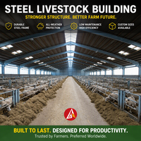 Structure en acier préfabriquée pour étable à vaches laitières, hangar à bétail préfabriqué en acier pour ferme