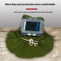 Casque de sablage anti-éclaboussures à grande tête Anti-poussière Verre incurvé Ventilation Peinture Protection faciale Bouclier pour l'extérieur