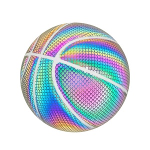 Aolan Custom Fluorescent Basketball Hygroscopic &amp; <strong>Reflective</strong> Outdoor Use Luminescent PU Fluorescent <strong>Ball</strong> - Product Image 1
