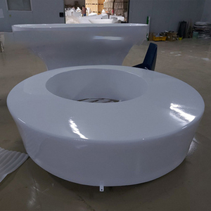 Banc de jardin en fibre de verre hexagonal 913B, chaise d'attente extérieure, utilisation hospitalière, écologique, durable - Product Image 1