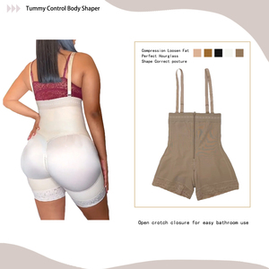 Taille haute ventre contrôle culotte colombien vêtements Logo taille formateur colombien <span class=keywords><strong>Invisible</strong></span> façonnage gaines combinaison gaines - Product Image 4