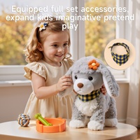 Jouets en peluche interactifs pour enfants Tumama : chien réaliste qui aboie, léche sa langue, abaisse la queue et joue de la musique