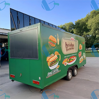 Camion remorque remorquable OEM avec cuisine mobile pour snacks, pizza, burgers, tacos, poulet frit, hot dogs, aliments fraîchement grillés
