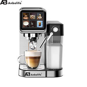 เครื่องชงกาแฟเอสเพรสโซแบบพกพา Anbolife แบบตั้งโปรแกรมได้ เครื่องทำฟองนมอัตโนมัติ ชงกาแฟเย็นแบบลาเต้ ปลั๊กแบบ EU สำหรับใช้ในบ้าน ภาษาสเปน - Product Image 1