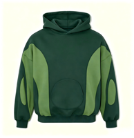 Sweat à capuche vintage surdimensionné personnalisé avec impression DTG Kornit et motif lettres universitaires pour un style urbain