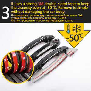 Capuchon de poignée de porte en Fiber de carbone, garniture de voiture, accessoires de style pour Toyota Yaris Vitz XP150 2014 2015 <span class=keywords><strong>2016</strong></span> 2017 2018 2019 - Product Image 6