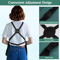 Tablier de jardinage robuste avec 12 poches, imperméable, en Oxford 600D, tablier de travail à bretelles croisées pour hommes et femmes