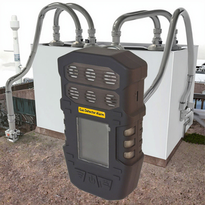 便携式实时<span class=keywords><strong>4</strong></span>气体LEL <span class=keywords><strong>O2</strong></span> CO H2S室内多气体分析仪检测器智能传感器液晶显示器温湿度IP65 - Product Image 1