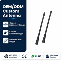 Antenne externe omnidirectionnelle 5dBi flexible à polarisation verticale en ABS noir 433 MHz pour routeur extérieur RF 50 Ohm IP6x