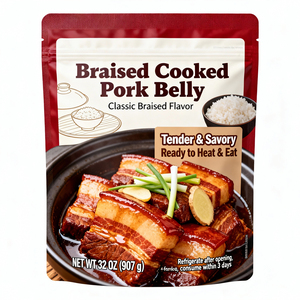 ถุงฟอยล์อะลูมิเนียมพิมพ์ลายตามสั่งแบบปิดผนึก 3 ด้าน สำหรับบรรจุภัณฑ์หมูตุ๋นฆ่าเชื้อด้วยอุณหภูมิสูง บรรจุภัณฑ์แบบเก็บรักษาได้นาน - Product Image 3