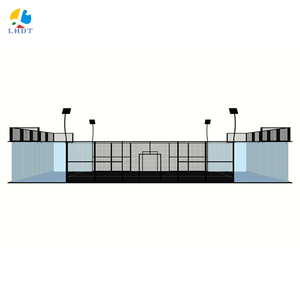 Terrain de padel / terrain de paddle-tennis professionnel panoramique intérieur/extérieur, ensemble complet - Product Image 3