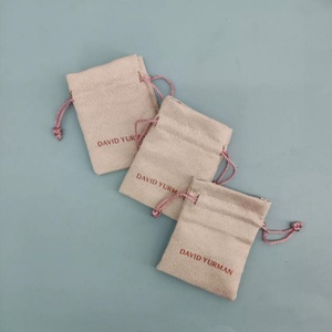 Wholesale Imitation Suede <b>Drawstring</b> <b>Pouches</b> for Jewelry Accessories Gift Packaging with Custom Printing to Protect Against Dust - Product Image 4