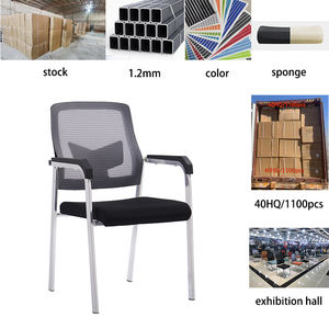 JSZM эргономичная офисная Коммерческая металлическая сетчатая сетка для посетителей с подлокообразными подлоками, кресло для сидения для приемной, конференц-зала - Product Image 3