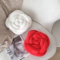 Coussin en peluche tissé à la main style Instagram nordique Xinyuan Rose Flower, garnissage en coton PP, pour dossier de canapé et décoration