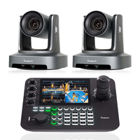 Cámara PTZ 4K con IA y Seguimiento Automático, Zoom Óptico 20X, USB, HDMI, LAN, PoE, Controlador de Teclado 4D, Sistema de Videoconferencia, Controlador con Joystick