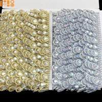 Nouvelle chaîne en plastique acrylique en forme de goutte d'eau de 2,7 cm, à coudre, avec strass, pour accessoires de vêtements de fête du rentrée scolaire au Texas et de carnaval